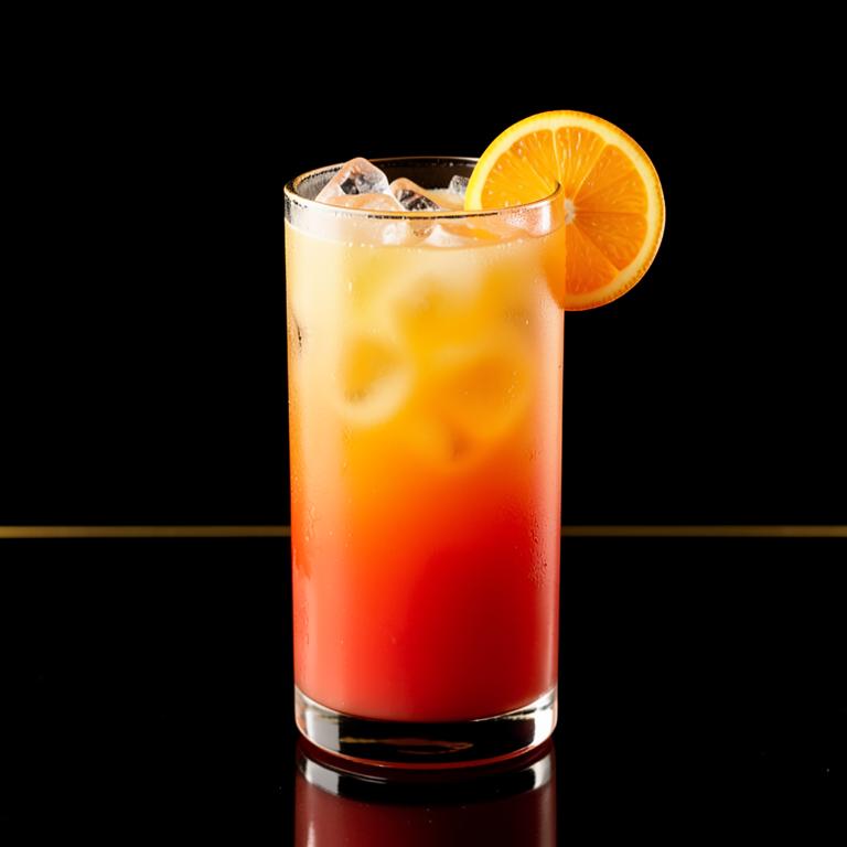 Orange Sunrise cocktail served at Queen’s Court Restaurant