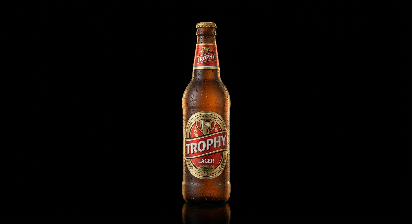 Trophy Lager bottle