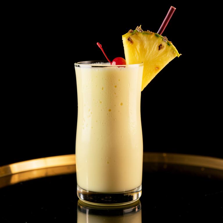 Piña Colada cocktail served at Queen’s Court Restaurant