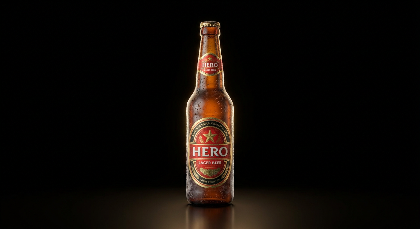 Hero Lager bottle