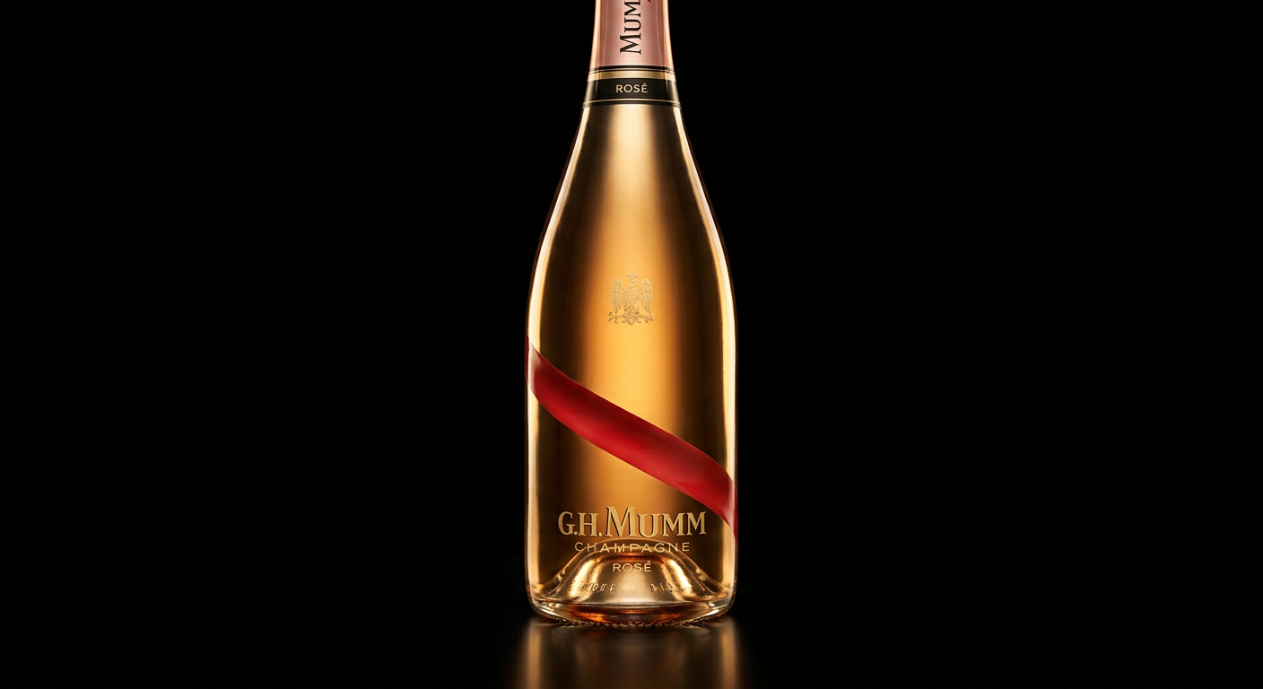 GH Mumm Rosé bottle