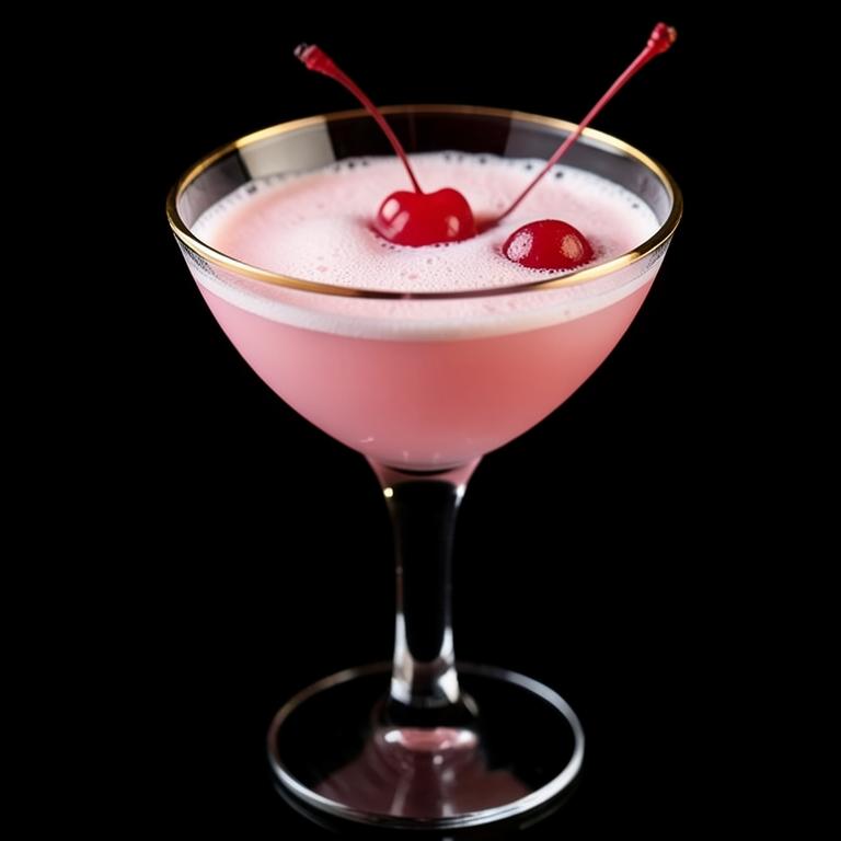 Pink Lady cocktail served at Queen’s Court Restaurant