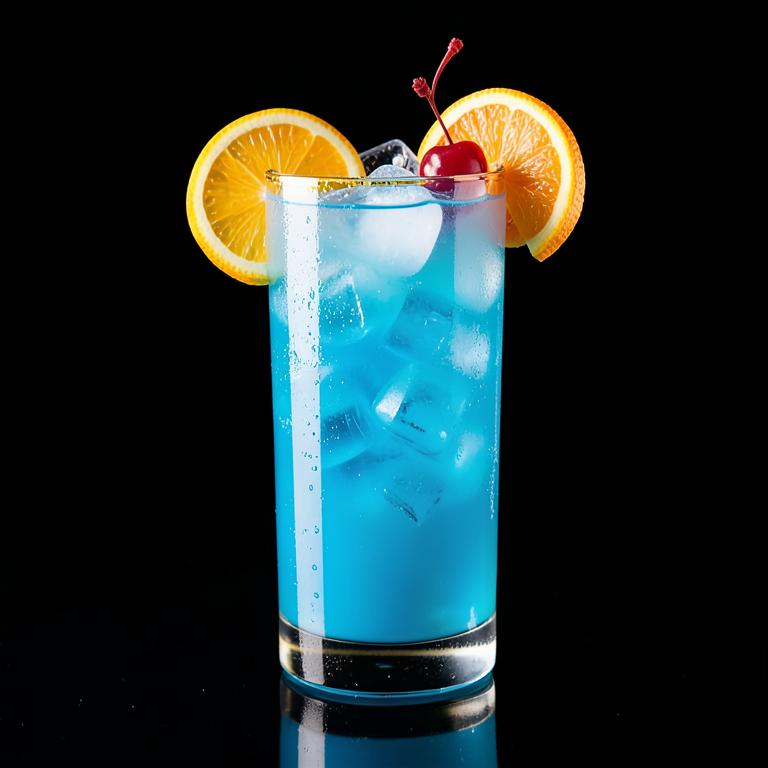Blue Lagoon cocktail served at Queen’s Court Restaurant